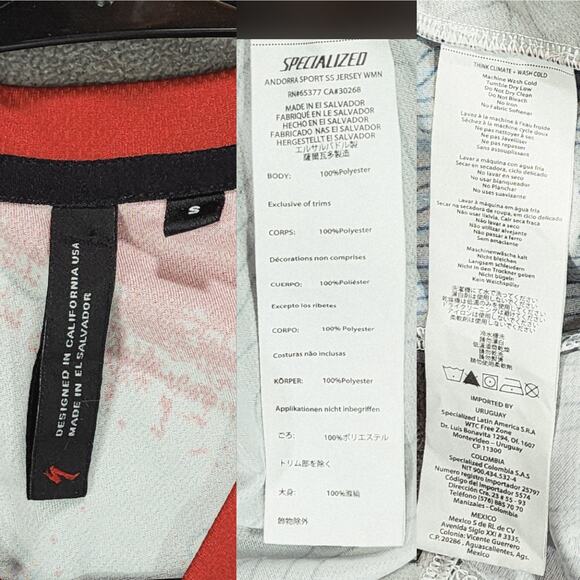 REI Coop Cycling Jersey S Women Red White MTB Project Single Track Research Team - Picture 3 of 10